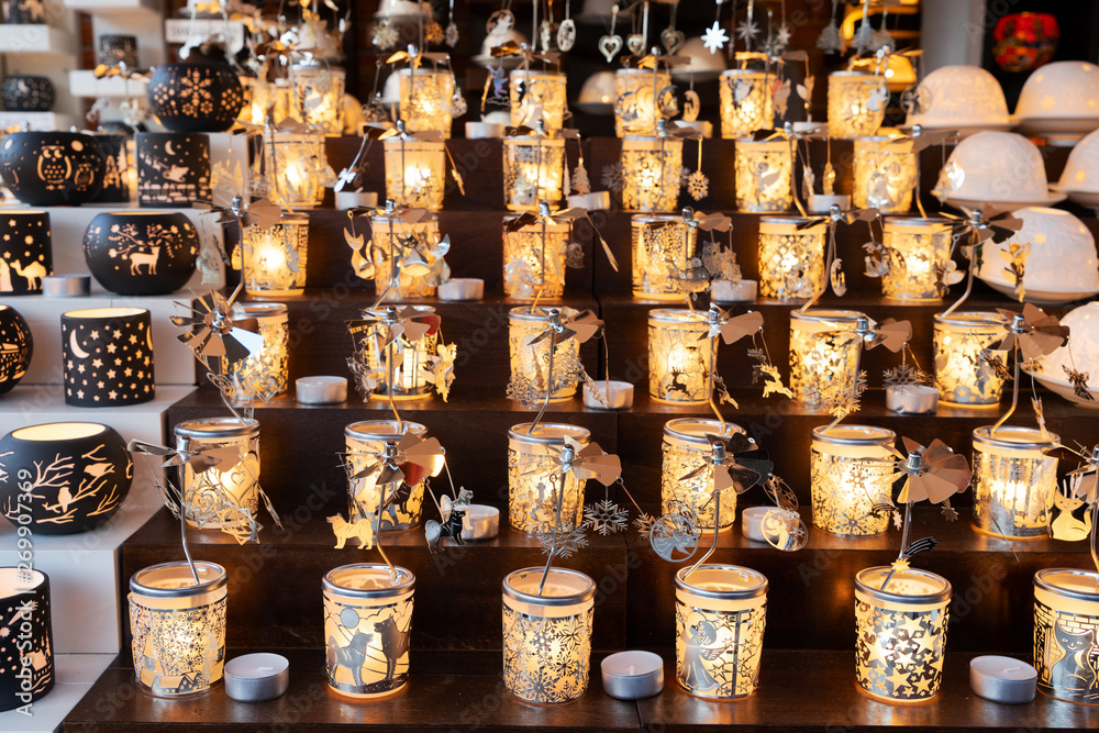 Decorated advent candles