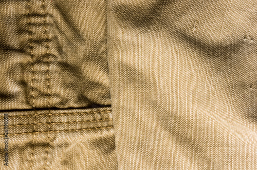clothing items washed cotton fabric texture with seams