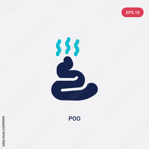 two color poo vector icon from farming concept. isolated blue poo vector sign symbol can be use for web, mobile and logo. eps 10