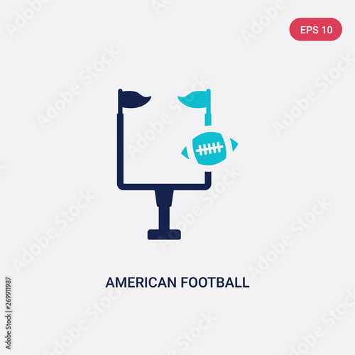two color american football goal vector icon from american football concept. isolated blue american football goal vector sign symbol can be use for web, mobile and logo. eps 10