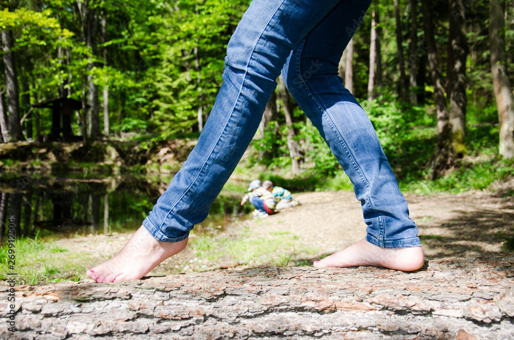 Walking barefoot Walking barefoot