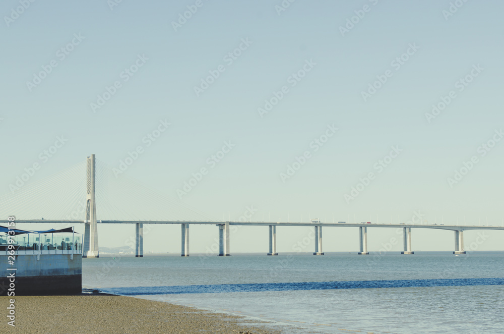 Vasco de gama bridge in Lisbon, Portugal