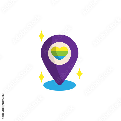 World pride day, placeholdercolor icon. Element of stop homophobia color icon