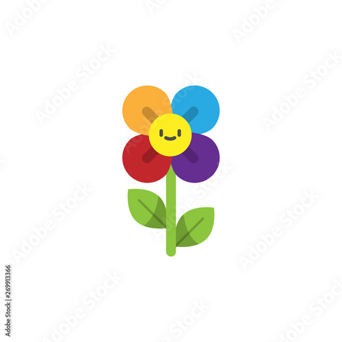 World pride day, flowercolor icon. Element of stop homophobia color icon