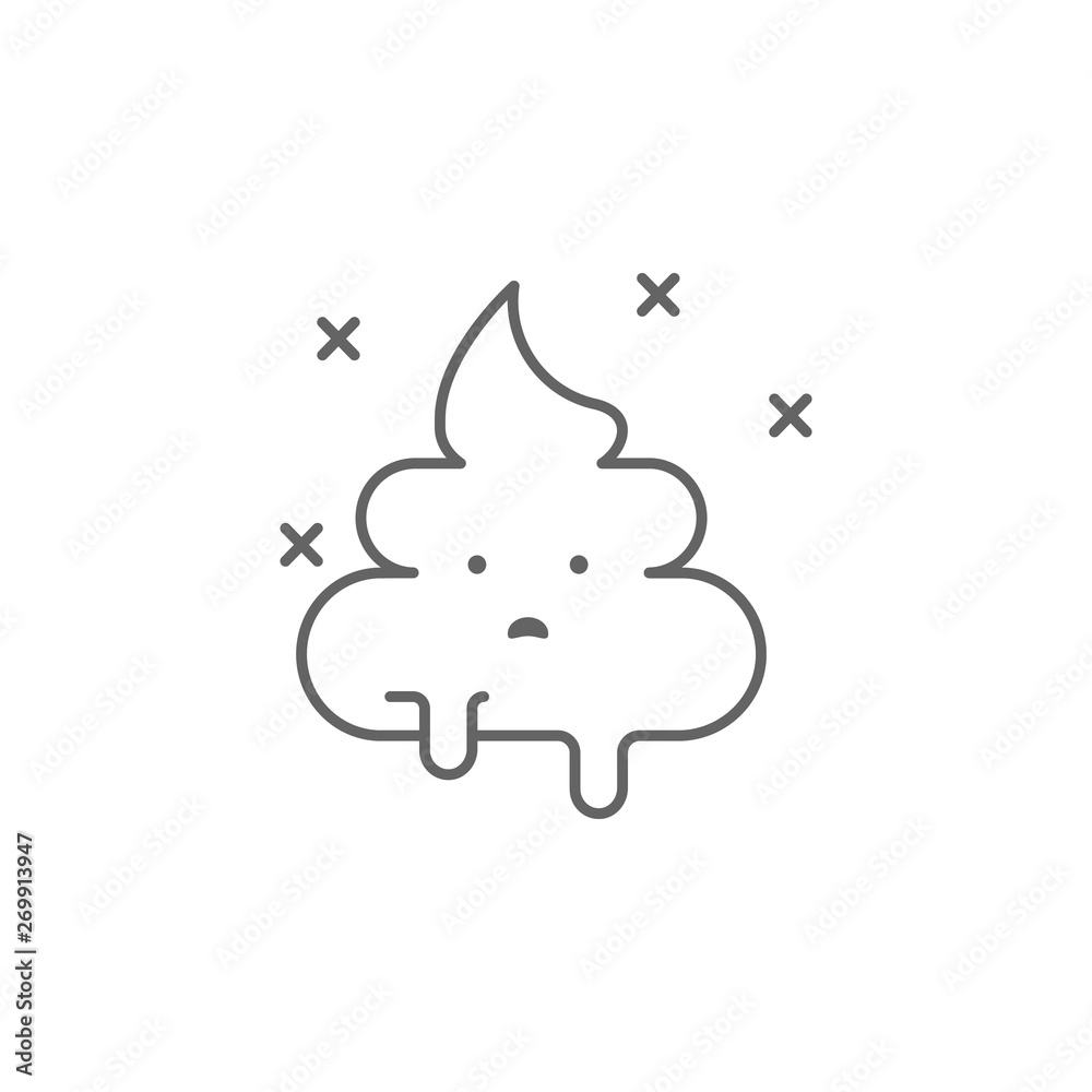 Poop, sad, nasty outline icon. Element of nasty icon. Thin line icon for website design and development, app development. Premium icon Poop, sad, nasty outline icon. Element of nasty icon. Thin line icon for website design and development, app development. Premium icon