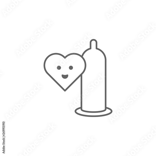Condom, nasty outline icon. Element of nasty icon. Thin line icon for website design and development, app development. Premium icon