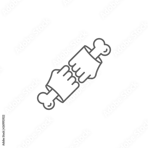 First, hand, nasty outline icon. Element of nasty icon. Thin line icon for website design and development, app development. Premium icon