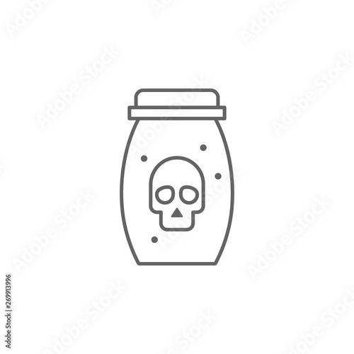 Poison, nasty outline icon. Element of nasty icon. Thin line icon for website design and development, app development. Premium icon