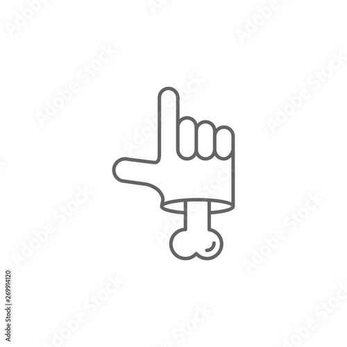 Hand, bone, nasty outline icon. Element of nasty icon. Thin line icon for website design and development, app development. Premium icon