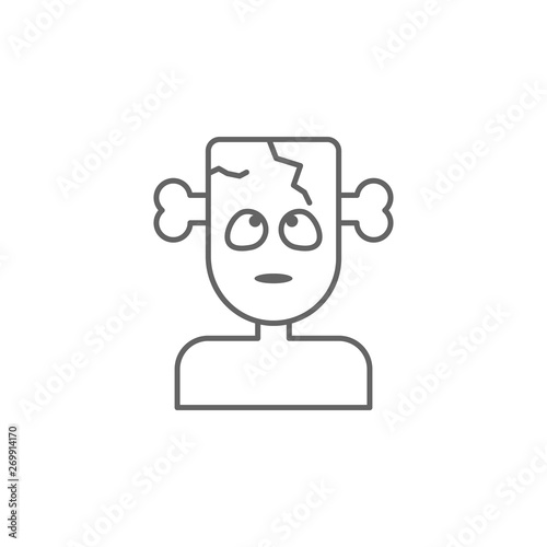 Skull, man, nasty outline icon. Element of nasty icon. Thin line icon for website design and development, app development. Premium icon