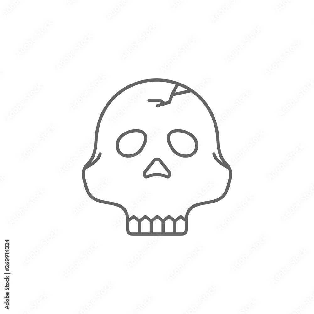 history, skull, death, bones outline icon history, skull, death, bones outline icon