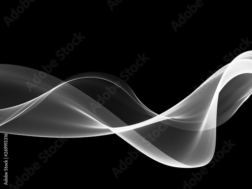 Abstract Black And White Wave Design 