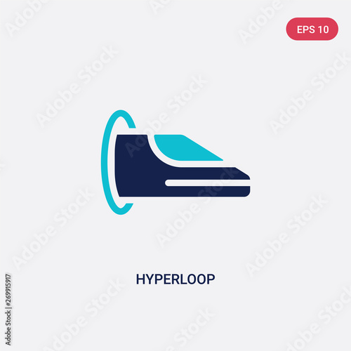 two color hyperloop vector icon from artificial intellegence concept. isolated blue hyperloop vector sign symbol can be use for web, mobile and logo. eps 10