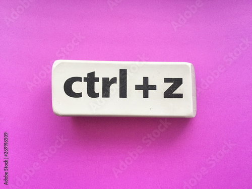 eraser with the inscription 