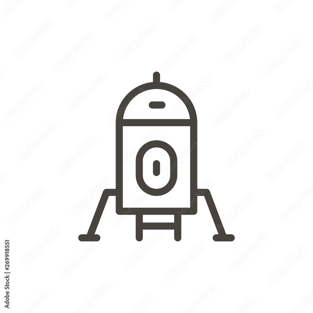 Lander, rocket icon - Vector. Spage concept vector illustration. Lander, rocket icon - Vector. Spage concept vector illustration.