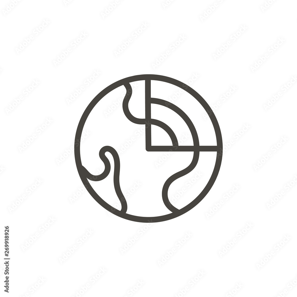 Planet earth icon - Vector. Spage concept vector illustration. Planet earth icon - Vector. Spage concept vector illustration.