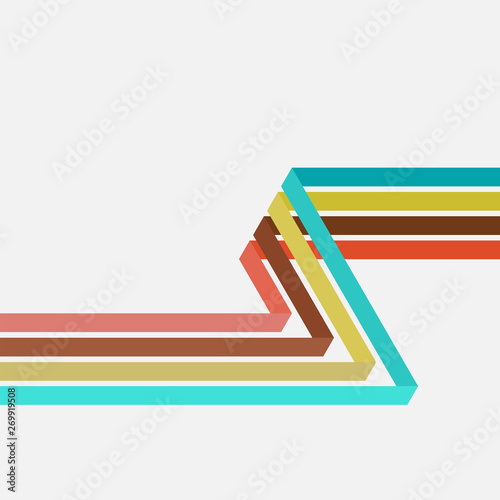 Set of abstract colored, colorful lines. Vector illustration for your design. Can be used as logo/icon or brochure template. Easy to change colors.