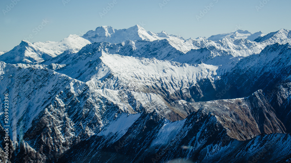icy mountain peaks