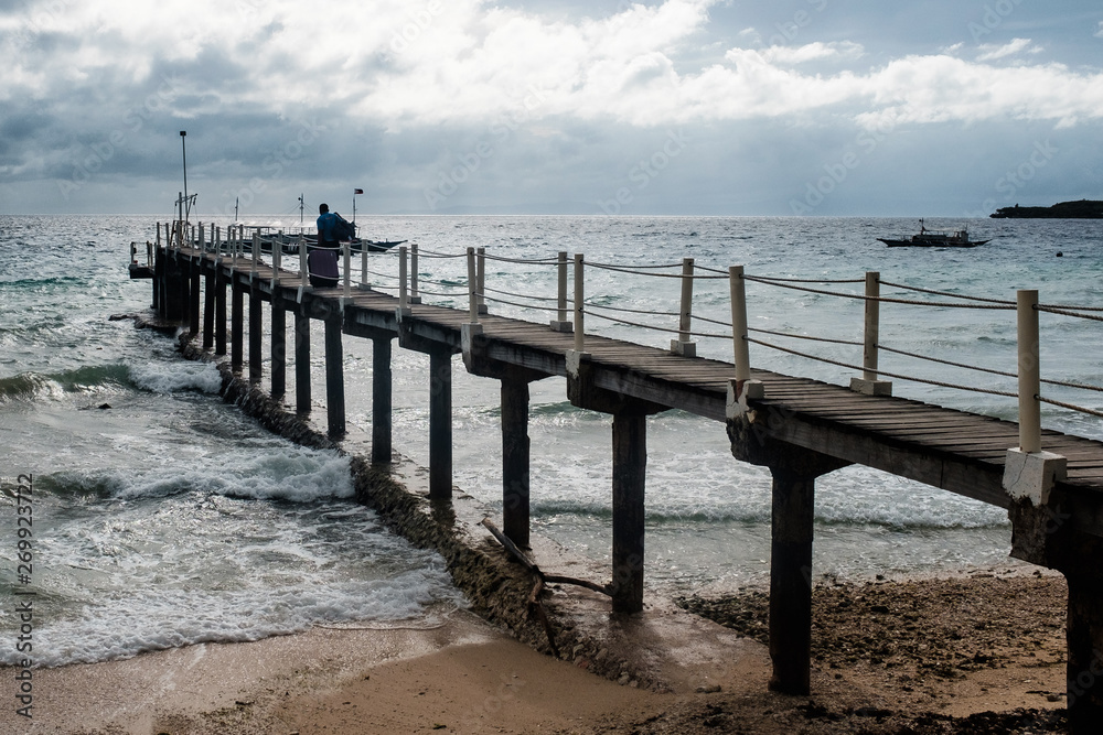 Fototapeta premium pier on the beach