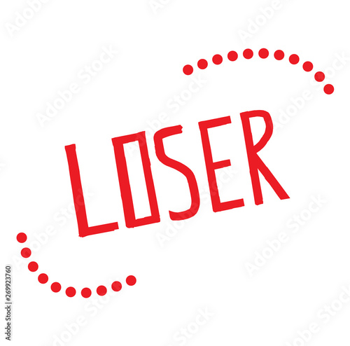 LOSER stamp on white background