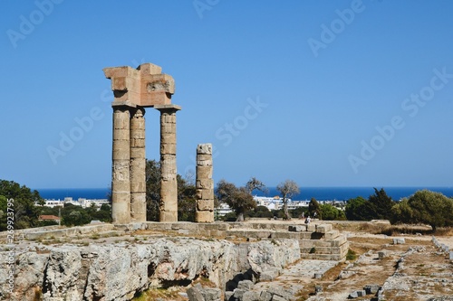 Acropolis of Rhodes located at Monte Smith on the Rhodes Island, Greece, Europe