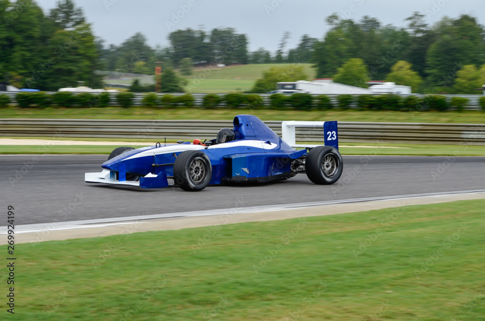 race car on track