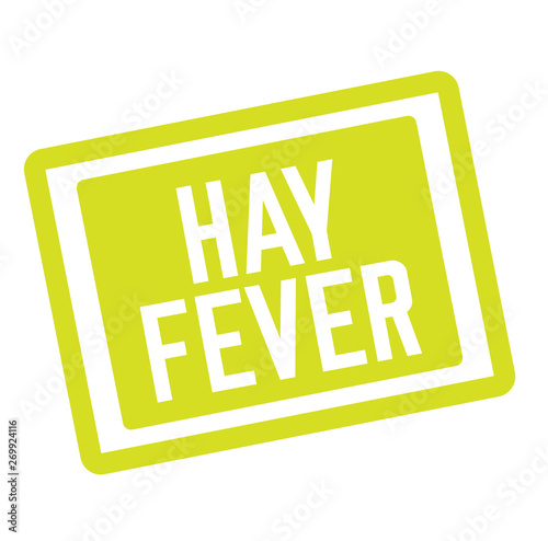 HAY FEVER stamp on white