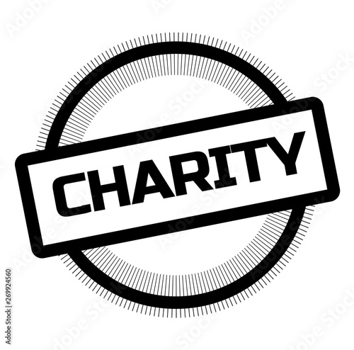 CHARITY stamp on white background