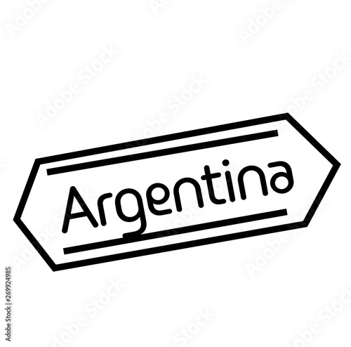 ARGENTINA stamp on white background