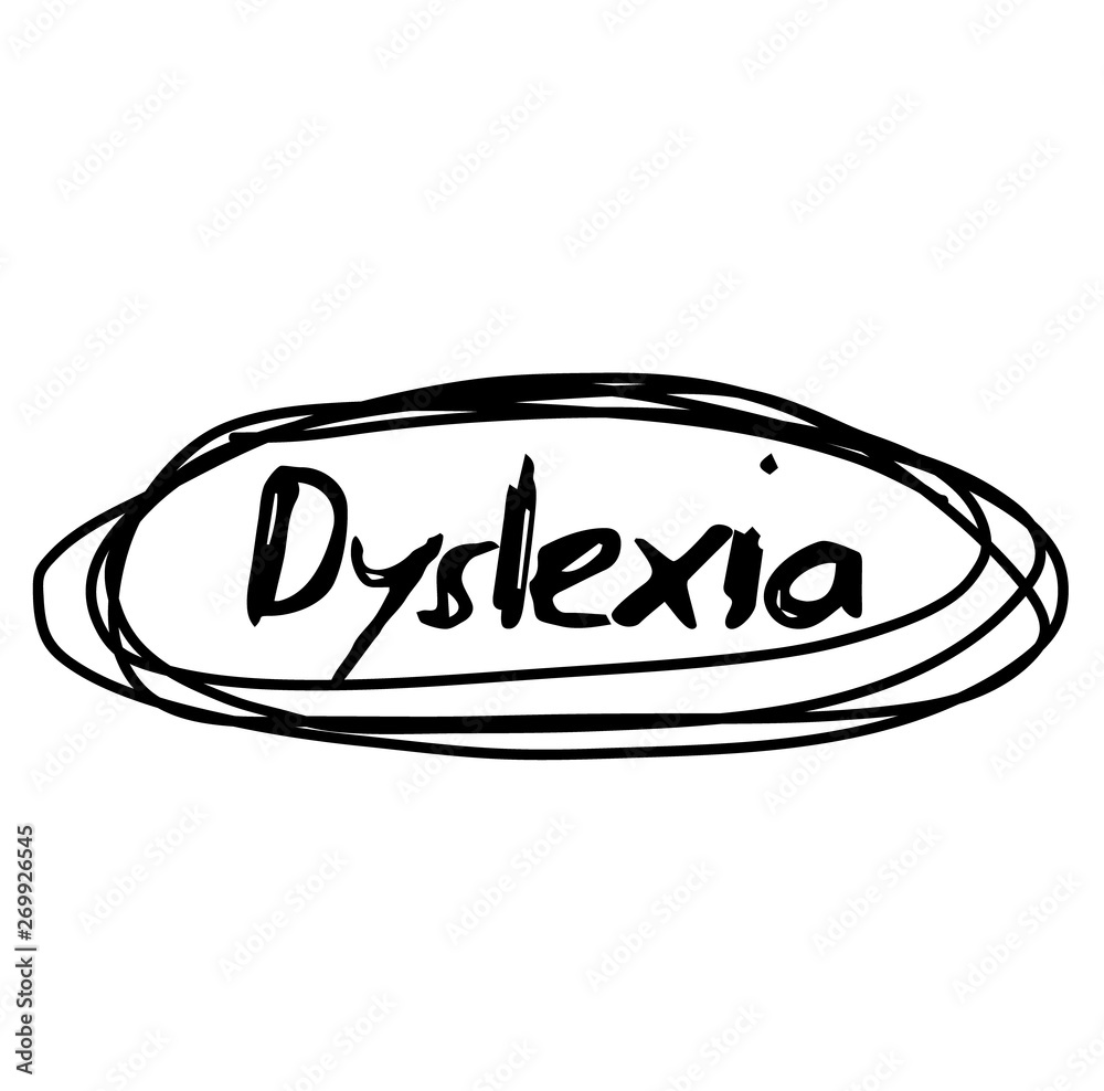 DYSLEXIA stamp on white isolated DYSLEXIA stamp on white isolated