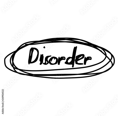 DISORDER stamp on white isolated