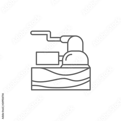 Carpentry, sander line vector icon