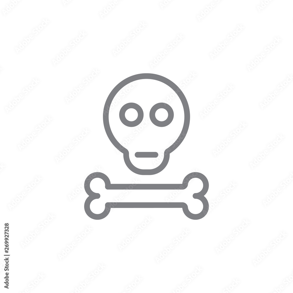 Death line vector icon. Element of pollution icon