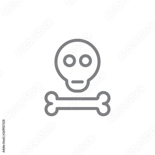 Death line vector icon. Element of pollution icon