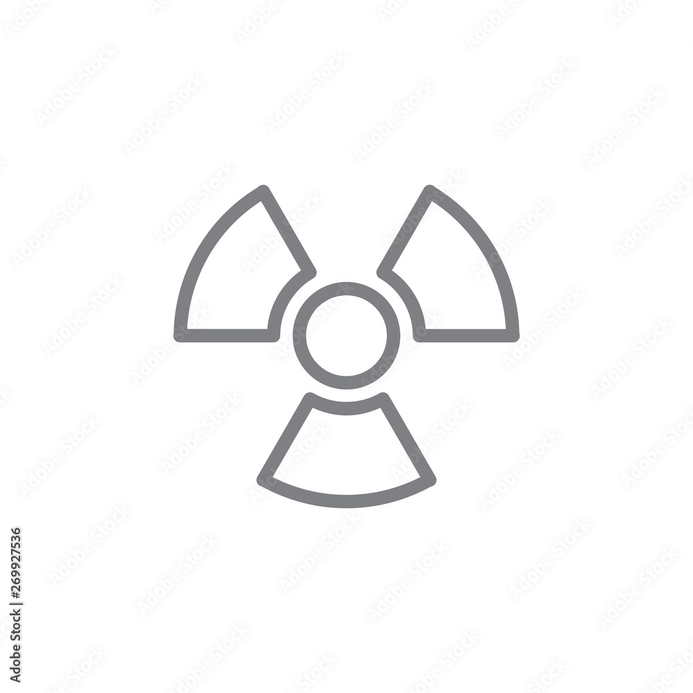 Radiation line vector icon. Element of pollution icon Radiation line vector icon. Element of pollution icon