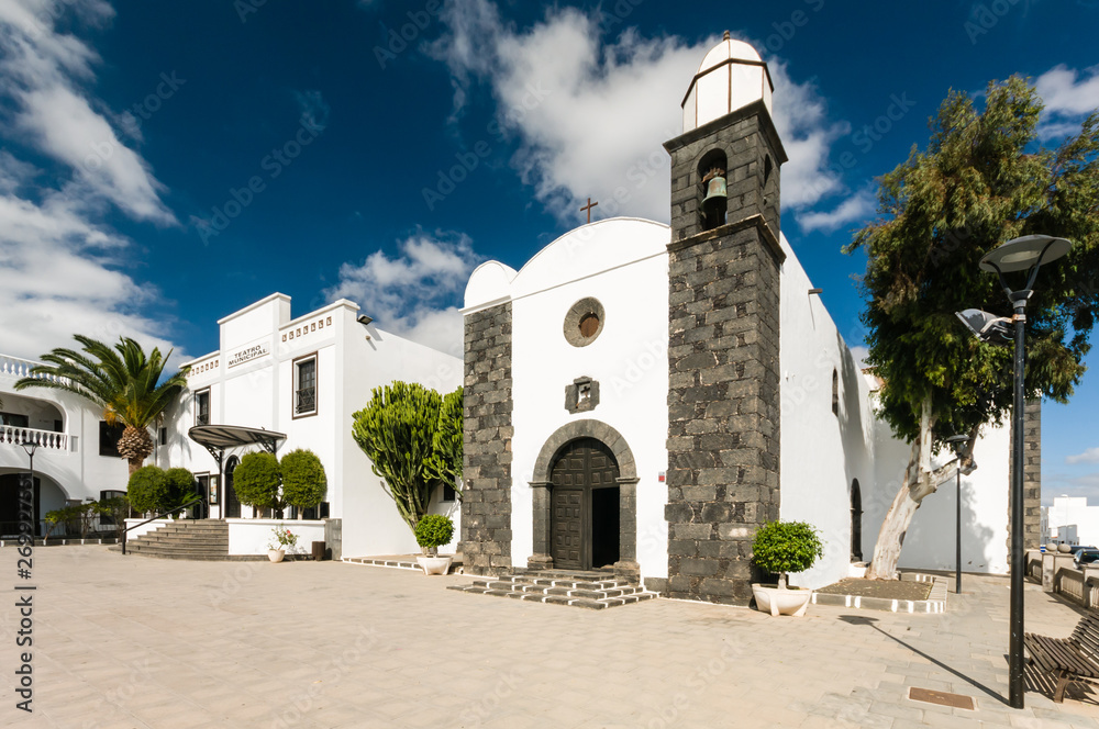 Church and Town Theatre in San Bartolomé, Lanzarote