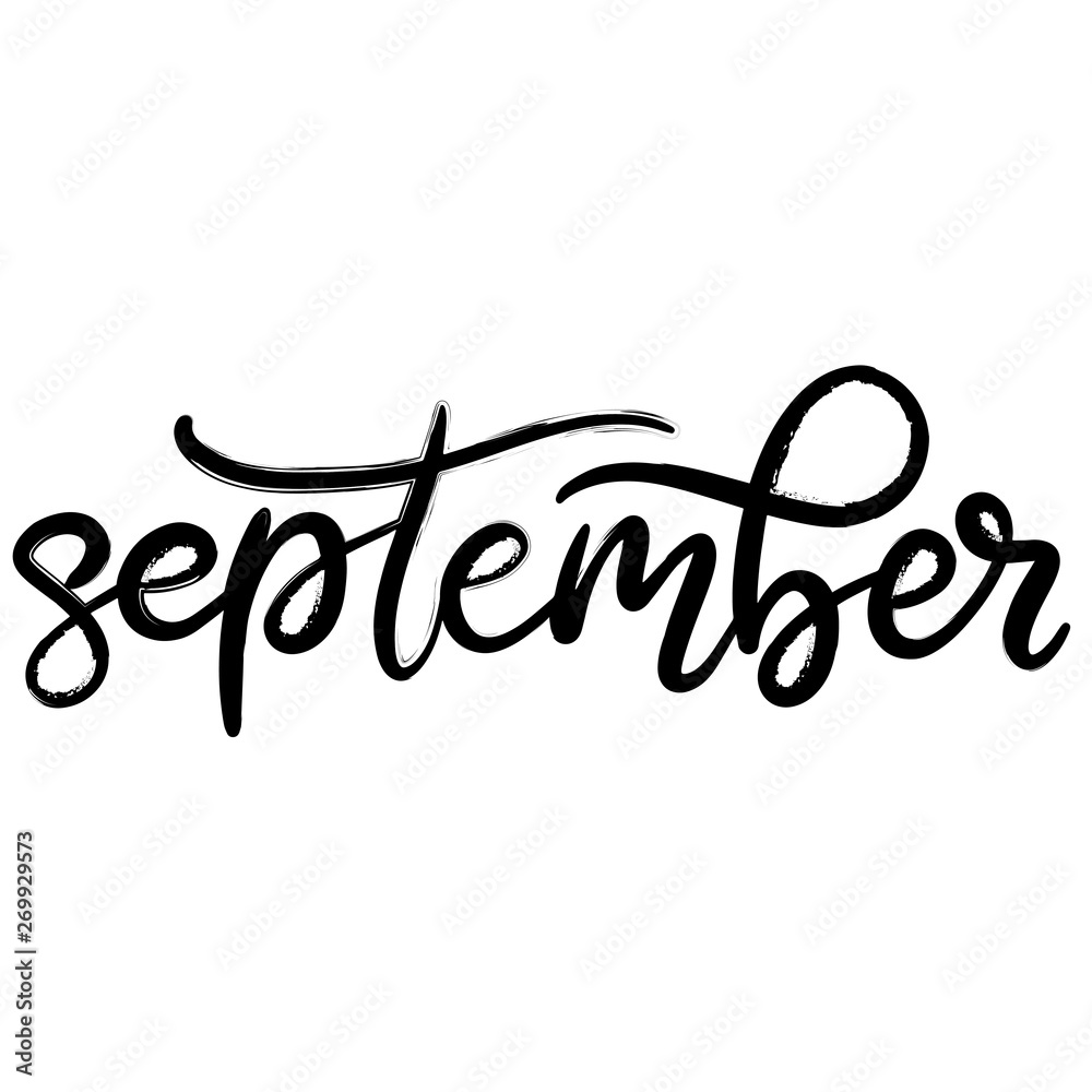 Handwritten name of month for calendar Handwritten name of month for calendar