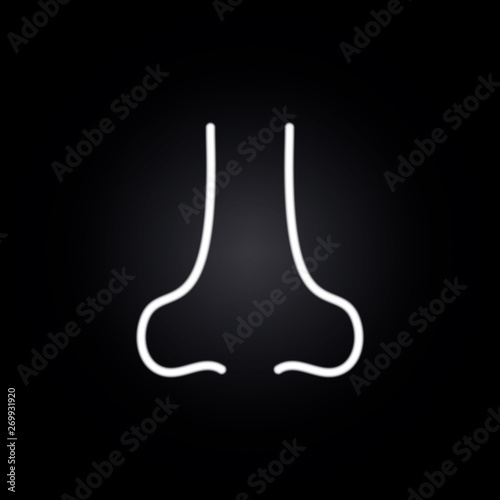 nose, plastic surgery neon icon. Elements of plastic surgery set. Simple icon for websites, web design, mobile app, info graphics