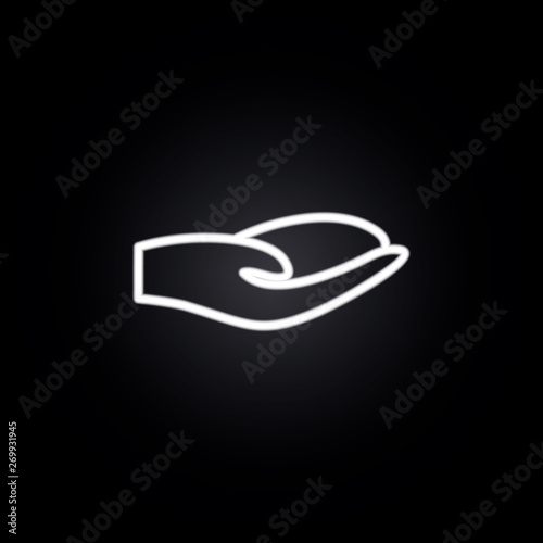 hand, plastic surgery neon icon. Elements of plastic surgery set. Simple icon for websites, web design, mobile app, info graphics