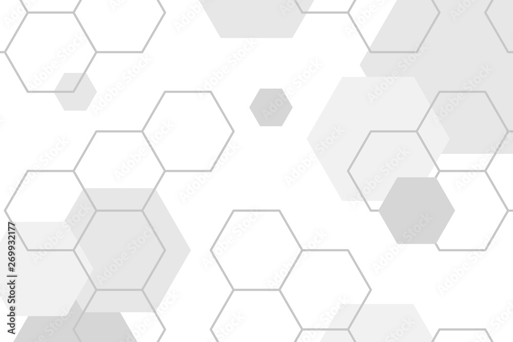 Gray hexagon pattern