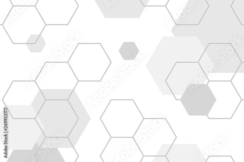Gray hexagon pattern photo