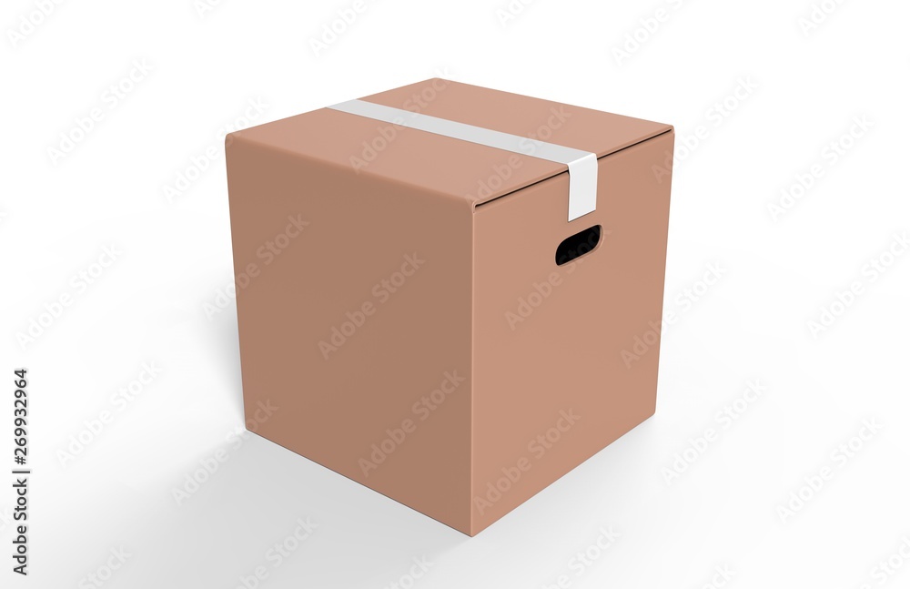 Blank Heavy-Duty Medium Open Packaging Box for mock up and branding. 3d render illustration. Blank Heavy-Duty Medium Open Packaging Box for mock up and branding. 3d render illustration.