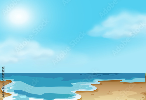 Nature coastal beach scene