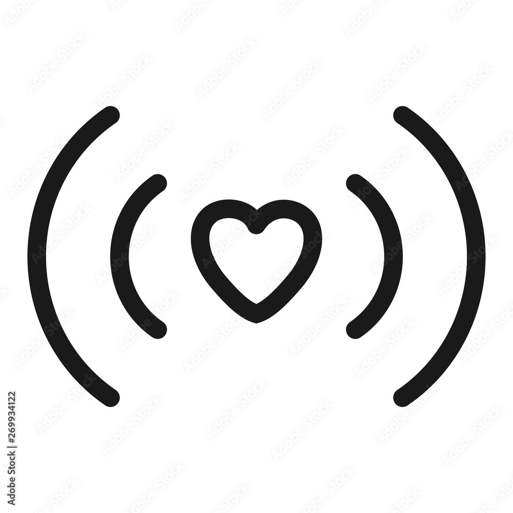 favorite wireless - minimal line web icon. simple vector illustration. concept for infographic, website or app. favorite wireless - minimal line web icon. simple vector illustration. concept for infographic, website or app.