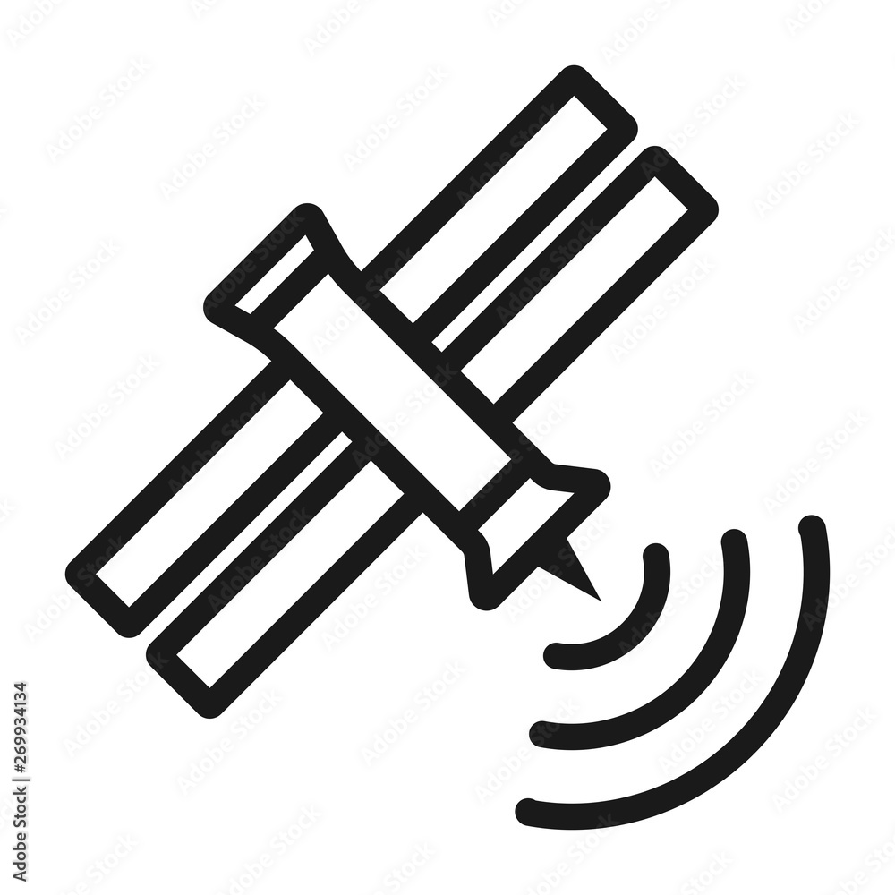 satellite network - minimal line web icon. simple vector illustration. concept for infographic, website or app. satellite network - minimal line web icon. simple vector illustration. concept for infographic, website or app.