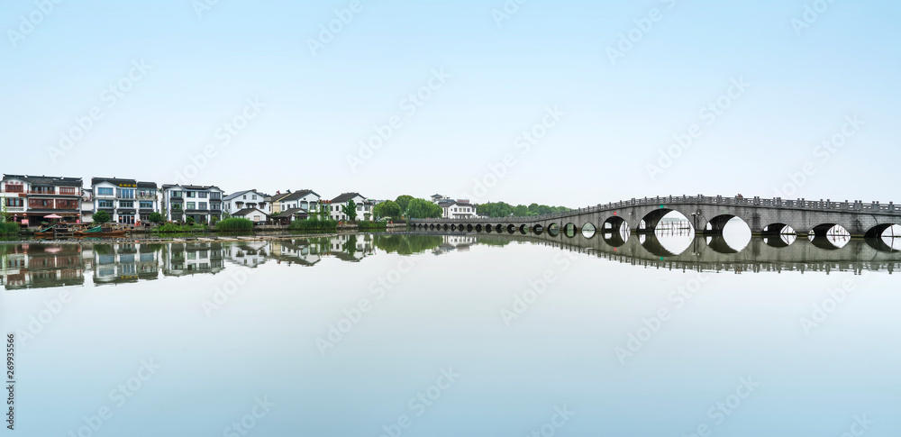 Stone Bridge in Zhouzhuang Ancient Town..