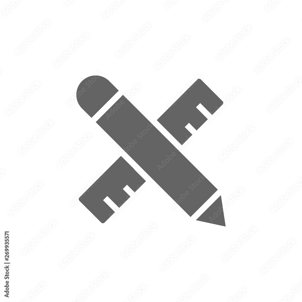 Measure, ruler icon. Element of materia flat tools icon Measure, ruler icon. Element of materia flat tools icon