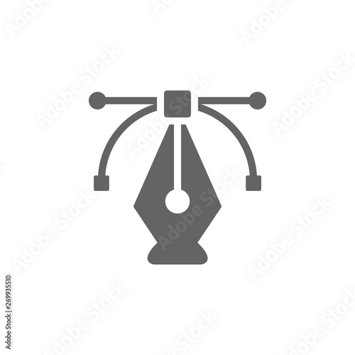 Anchor, pen, tool icon. Element of materia flat tools icon