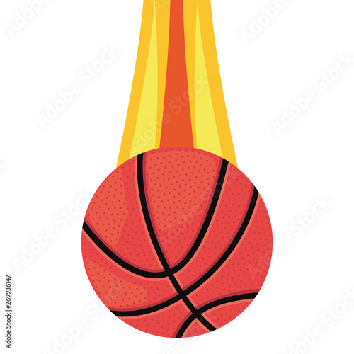 flying basketball ball sport