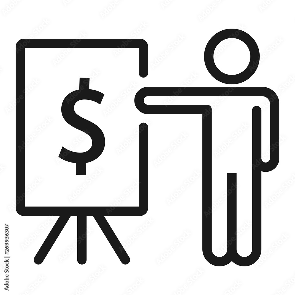 business people presentation - minimal line web icon. simple vector illustration. concept for infographic, website or app. business people presentation - minimal line web icon. simple vector illustration. concept for infographic, website or app.